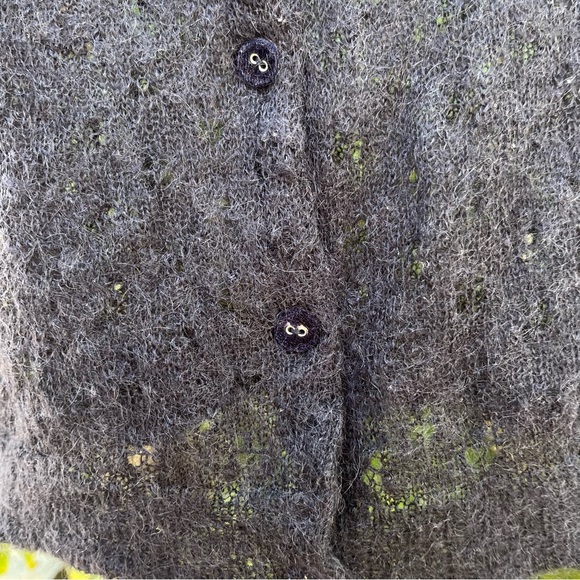 MANOUSH navy blue cardigan with intricate buttons. - Picture 2 of 5